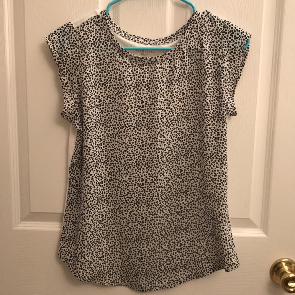Black and white blouse